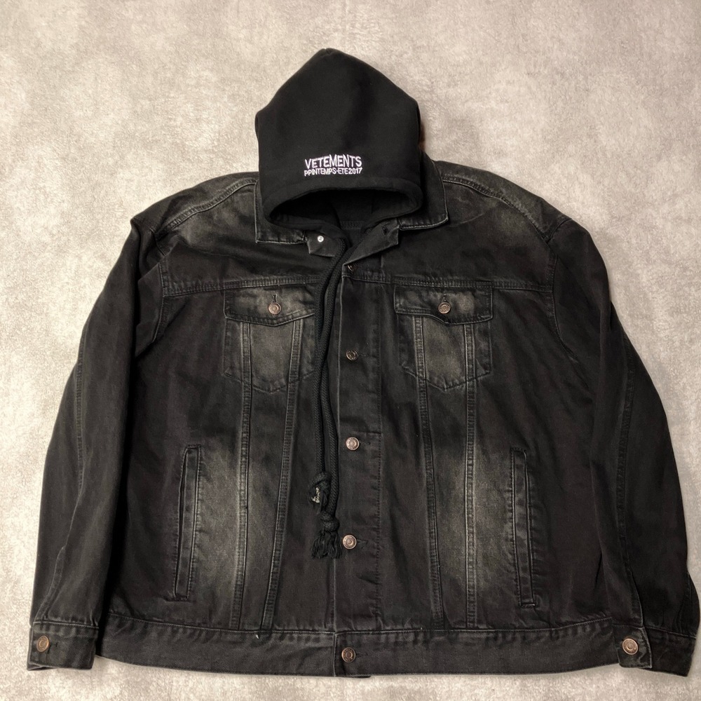 Vetements Denim‎ Jacket Hoodie Printemps-Ete 2017 Demna Gvasalia Mens S
